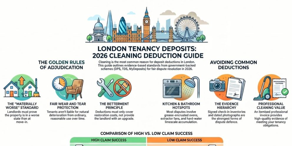 Deposit Deductions for Cleaning in London: What the DPS Rules Allow in 2026